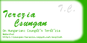terezia csungan business card